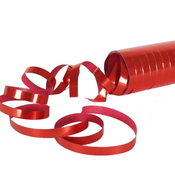 Partytischdecke.de | Luftschlangen, metallic, rot
