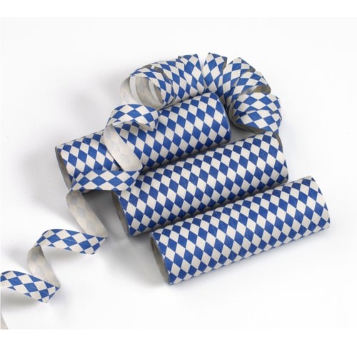 Partytischdecke.de | Luftschlangen 4 m Bayerisch Blau 3er Pack