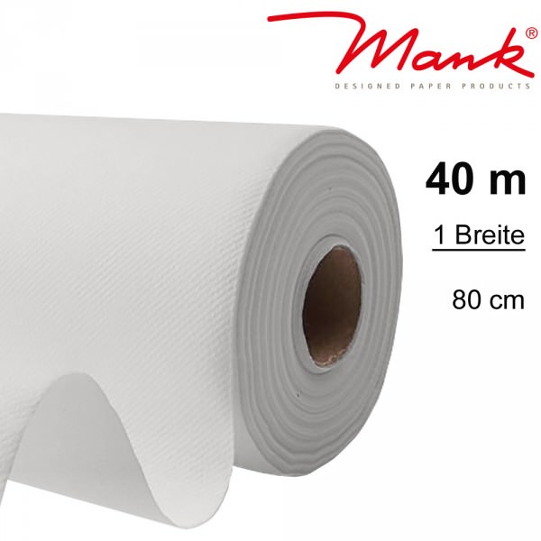 Partytischdecke.de | Tischdecke Mank Linclass 0,80 x 40 m weiss