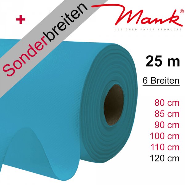 Partytischdecke.de | Tischdecke Mank Linclass aqua blau 25 m x Breite