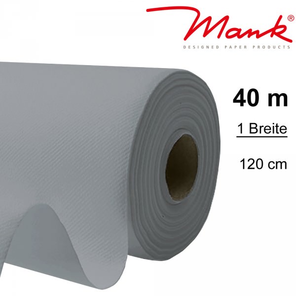 Partytischdecke.de | Tischdecke Mank Linclass 1,20 x 40 m grau
