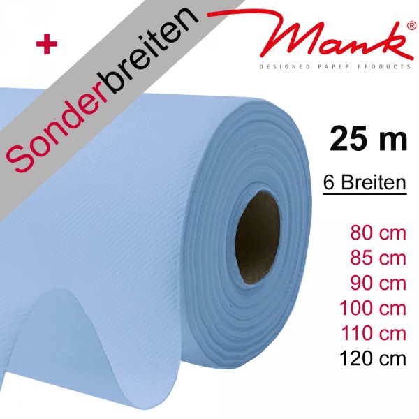 Partytischdecke.de | Tischdecke Mank Linclass hellbau 25 m x Breite
