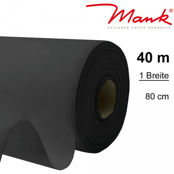 Partytischdecke.de | Tischdecke Mank Linclass 0,80 x 40 m schwarz