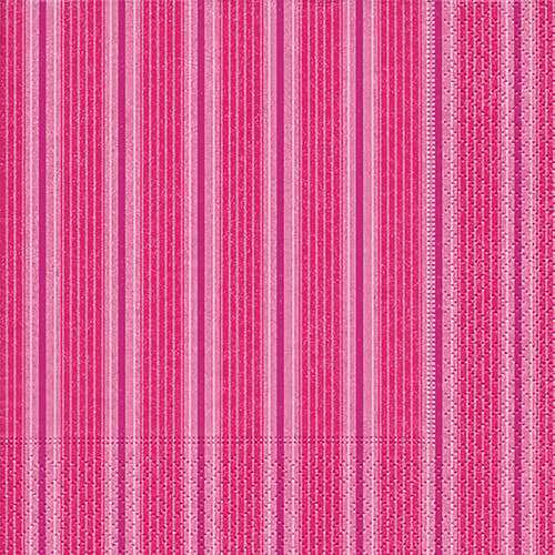 Partytischdecke.de | Servietten 25x25 Unique stripes pink 20 Stück
