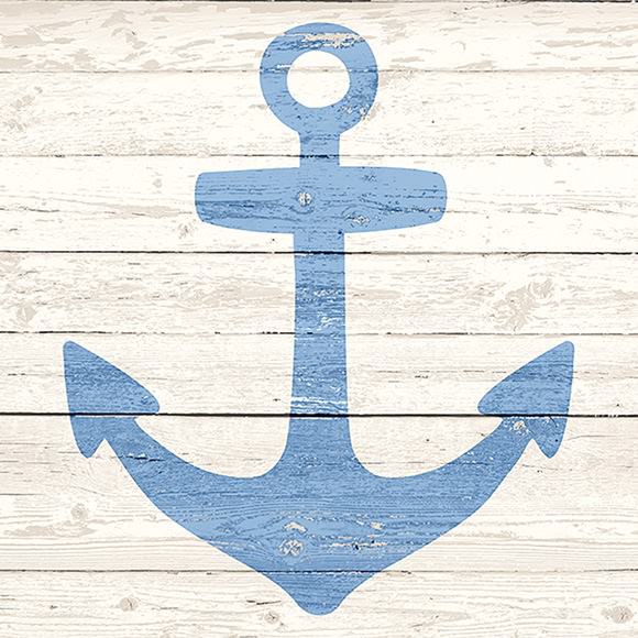 Partytischdecke.de | Serviette Anker blau 25x25