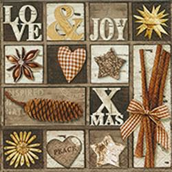 Partytischdecke.de | Servietten 33x33 Xmas letter case 20 Stück