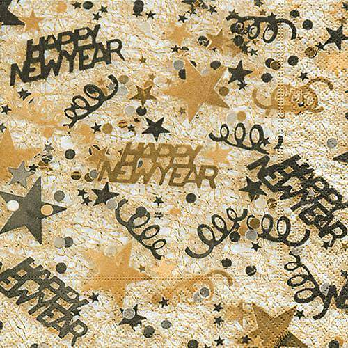 Partytischdecke.de | Servietten 33x33 Happy New Year 20 Stück