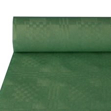 Partytischdecke.de | Papiertischdecke Damastprägung 1 m x 50 m dunkelgrün