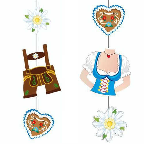 Partytischdecke.de | Hängedekoration | Trachten & Dirndl | sortiert 10 Stück