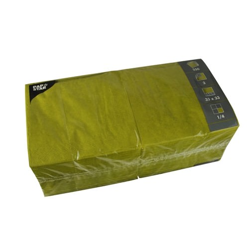 Partytischdecke.de | Servietten 33x33 Color olivgrün 250 Stück 3-lagig
