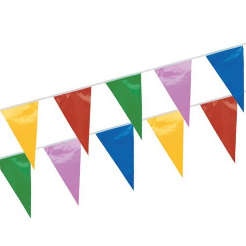 Partytischdecke.de | Wimpelkette 4 m bunt 1 Stück