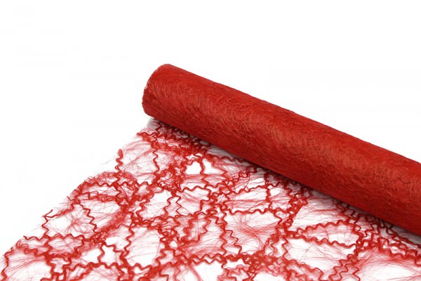 Partytischdecke.de | Sizotwist feuerrot Rolle à 10 m x Breite