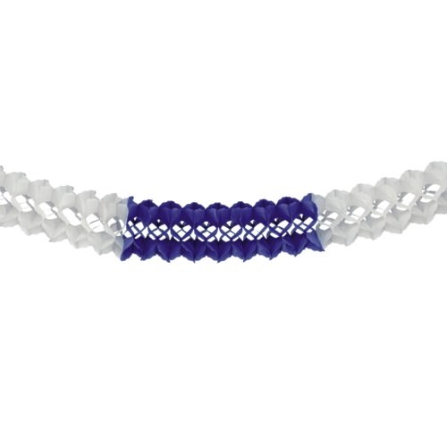 Partytischdecke.de | Girlande Ø 16 cm x 4 m Blau-Weiss 1 Stück