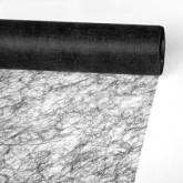 Partytischdecke.de | Sizoflor® Wave Tischband schwarz 23 cm x 25 m